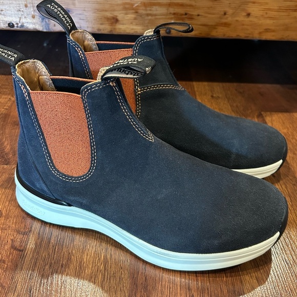 NEW Blundstone 2147 Chelsea Sneaker Boots Blue Suede Size 9.5 Womens 7.5 Mens - Picture 2 of 9